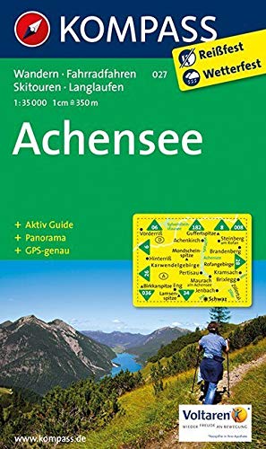 Achensee: Wanderkarte mit Aktiv Guide, Panorama, Radrouten, Skitouren und Loipen. GPS-genau. 1:35000 (KOMPASS Wanderkarte, Band 27)