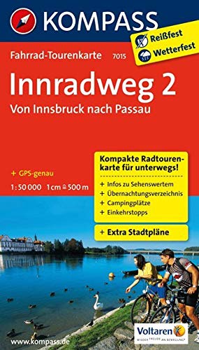 Fahrrad-Tourenkarte Innradweg 2, Von Innsbruck nach Passau: Fahrrad-Tourenkarte. GPS-genau. 1:50000. (KOMPASS-Fahrrad-Tourenkarten, Band 7015)