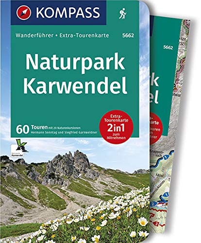 KOMPASS Wanderführer 5662 Naturpark Karwendel: Wanderführer mit Extra-Tourenkarte 1:35.000, 60 Touren, GPX-Daten zum Download.