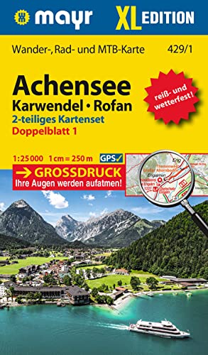 Mayr Wanderkarte Achensee, Karwendel, Rofan XL (2-Karten-Set) 1:25.000: Wander-, Rad- und Mountainbikekarte, extra grossdruck, reiß- und wetterfest