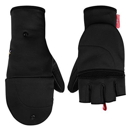 Salewa Damen Handschuhe Sesvenna Fold Back Women's Gloves, Black Out, M, 00-0000026588