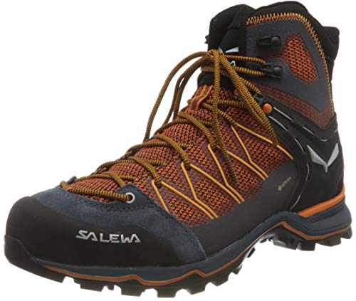 Salewa MS Mountain Trainer Lite Mid Gore-TEX Herren Trekking- & Wanderstiefel, Schwarz (Black Out/Carrot), 42.5 EU