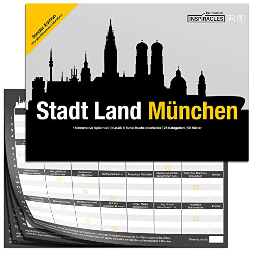 Stadt Land München - Tolles München Geschenk - Das Quiz Spiel für Münchener und Fans - München Souvenirs, München Andenken - München Spiel für Freunde