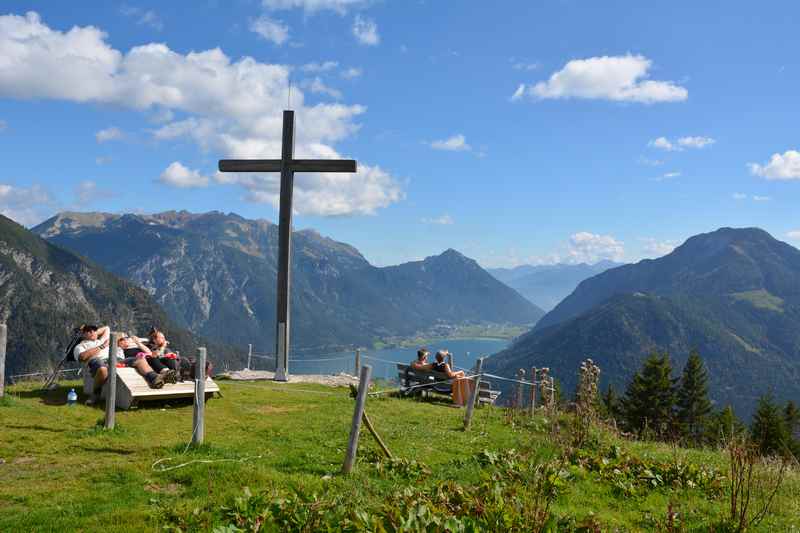 Am Achensee mountainbiken zur Feilalm im Karwendel