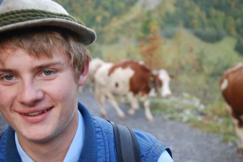 Land und Leute im Karwendel - der Nockbauer beim Almabtrieb in der Eng