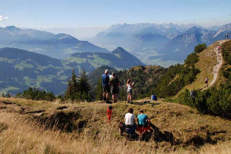 Alpbachtal wandern - die Aussicht auf der Gratlspitz