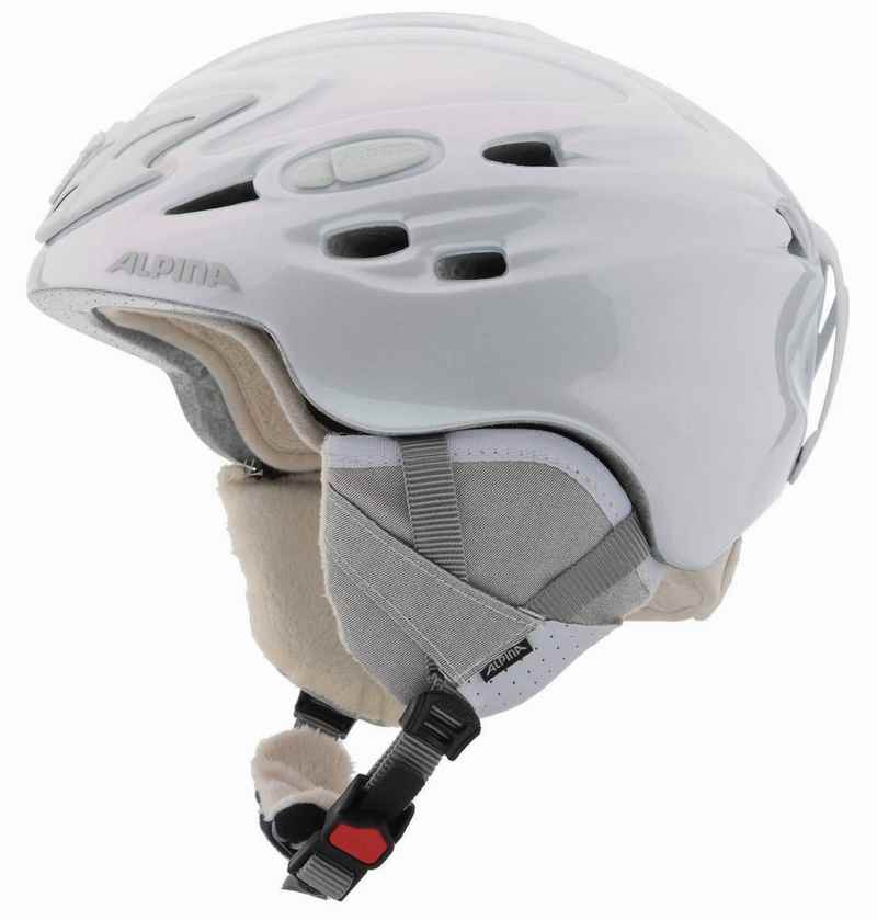 Der Alpina Skihelm Scara begleitet uns seit Jahren beim Skifahren