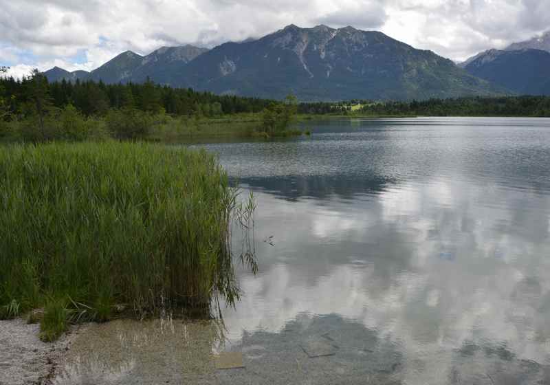 ... und dann endlich am Barmsee stehen und auf das Karwendel schauen