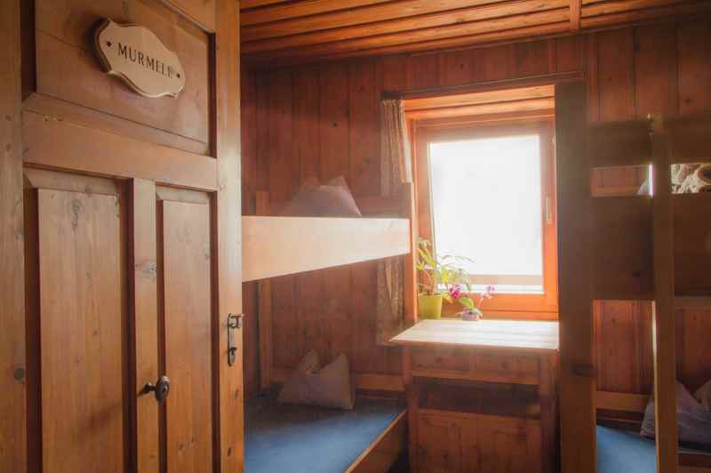 Die Zimmer in der Bettelwurfhütte im Karwendelgebirge