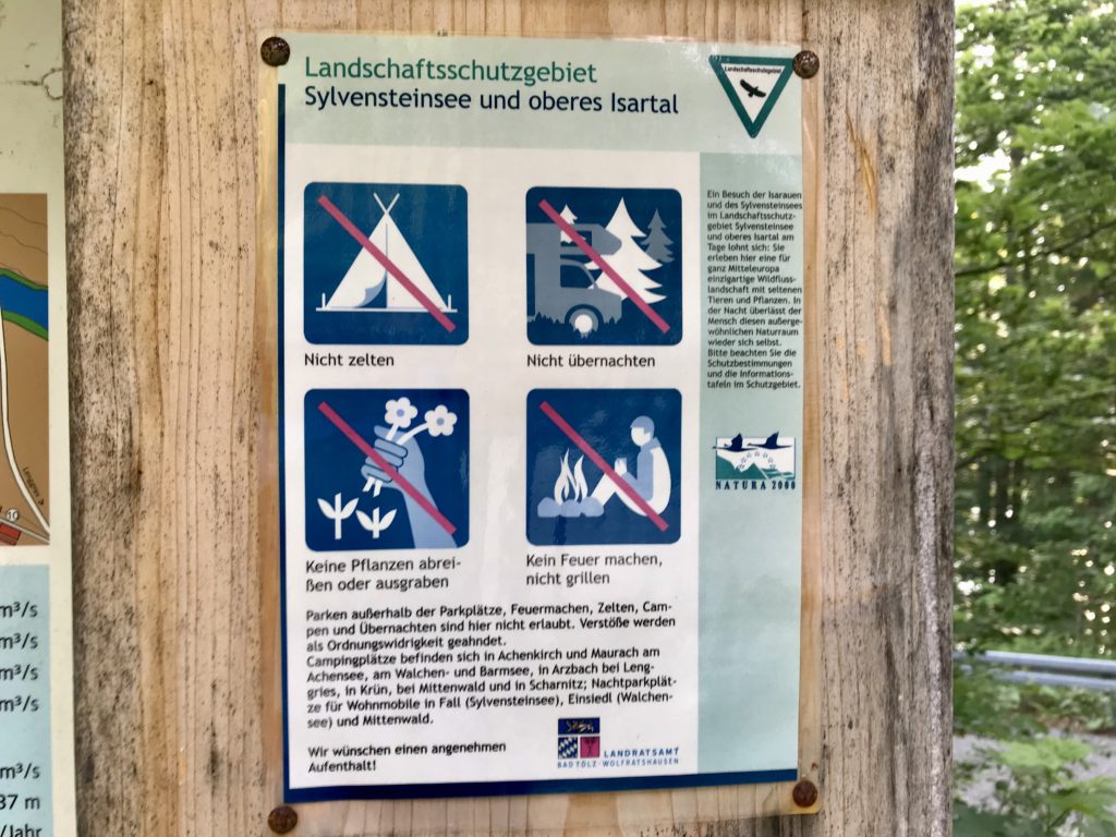 Camping Karwendel - in der Landschaft ist es verboten