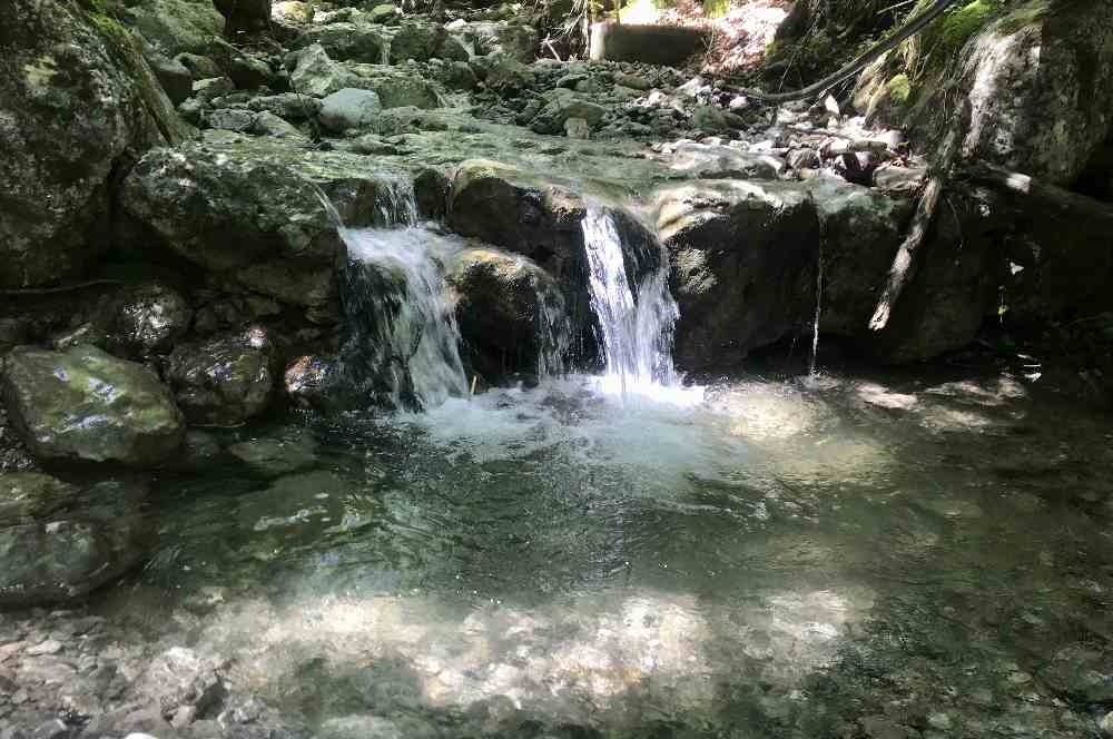 In Walchensee am Dainingsbach entlang wandern in Richtung Schlucht 