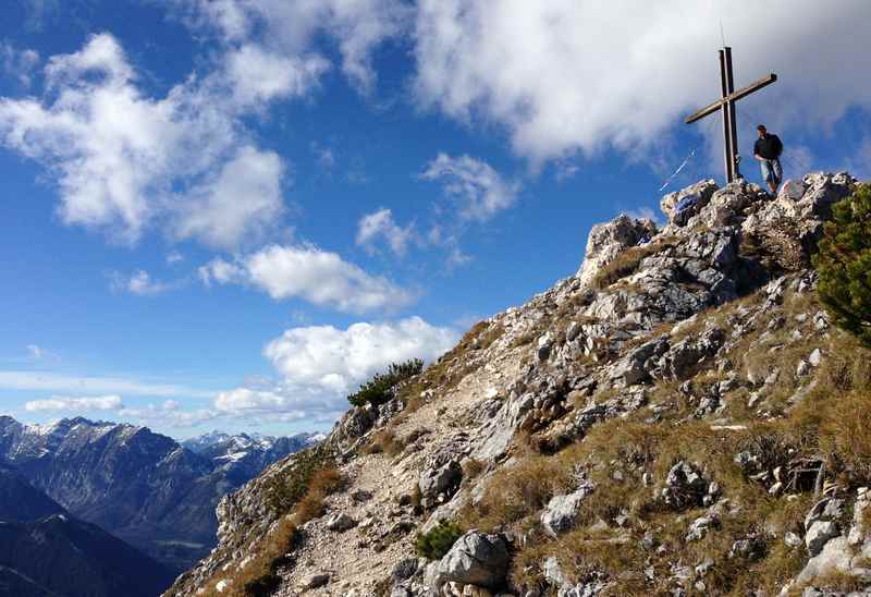 Auf den Gipfel des Ebner Joch im Rofan wandern