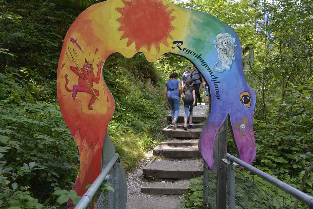 Der Eintritt oder der Ausgang - je nach Startpunkt - in die Leutaschklamm