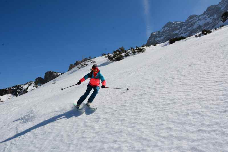 Die Abfahrt unserer Skitour von der Hochglückscharte