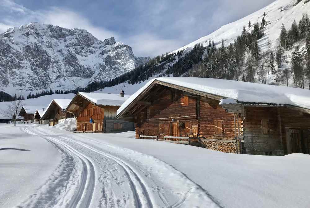 Am Ahornboden zur Engalm langlaufen im Karwendel