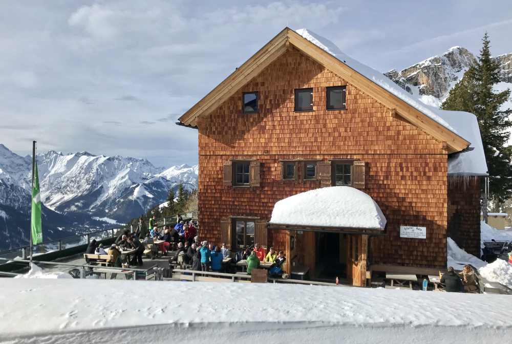 Im Skigebiet Achensee: Die Erfurter Hütte im Rofan