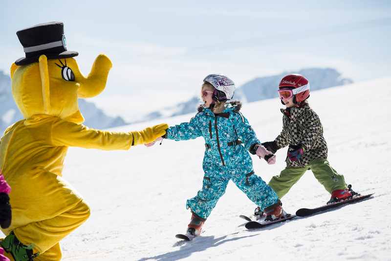 Der gelbe Elefant im Skigebiet Zillertal Arena. das gefällt im Skiurlaub mit Kindern, Foto: Zillertal Arena