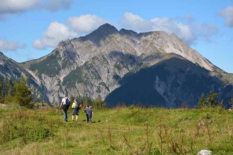 Die leichte Feilkopf Wanderung im Karwendel, Blick auf die Mondscheinspitze