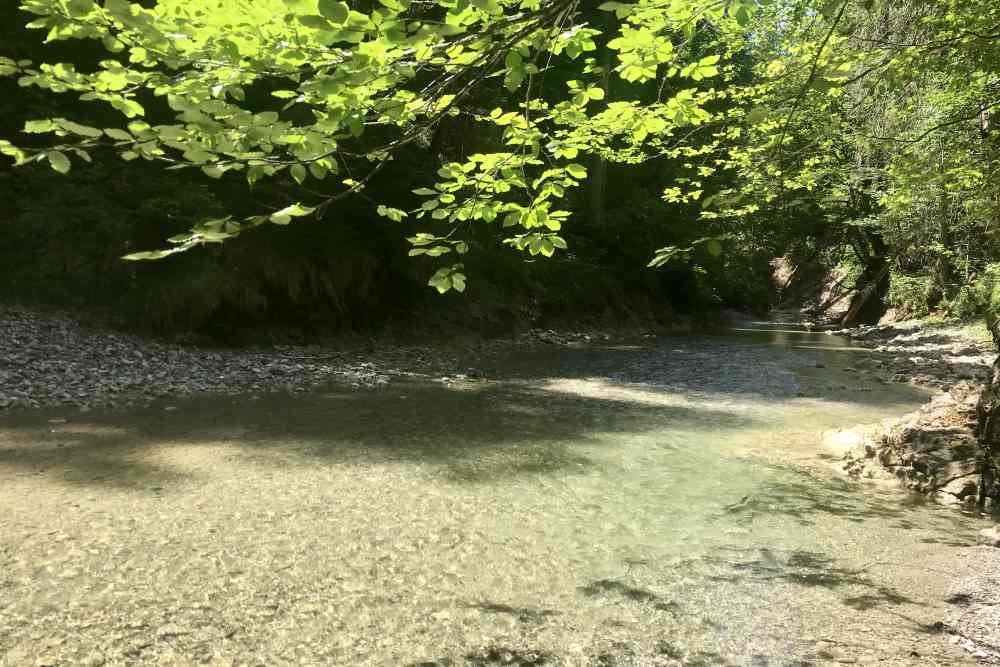 Hier endet die Wanderung am Wasser in der Finzbachklamm 