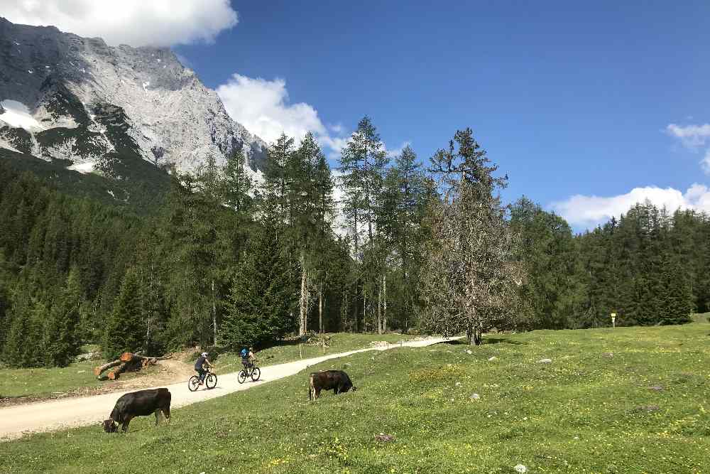 Durch das Gaistal mountainbiken, fern vom Verkehr - ein Traum!