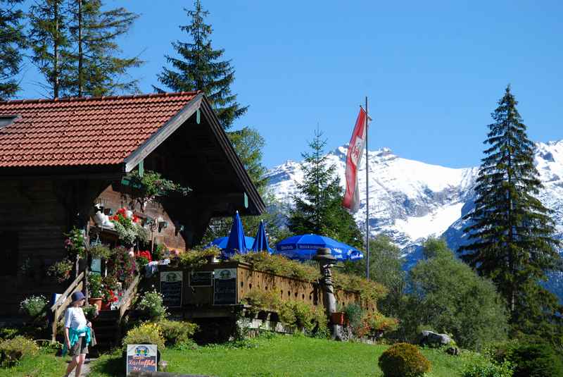 Die Garberlalm - Hütte im Gebiet des Ahornboden im Naturpark Karwendel