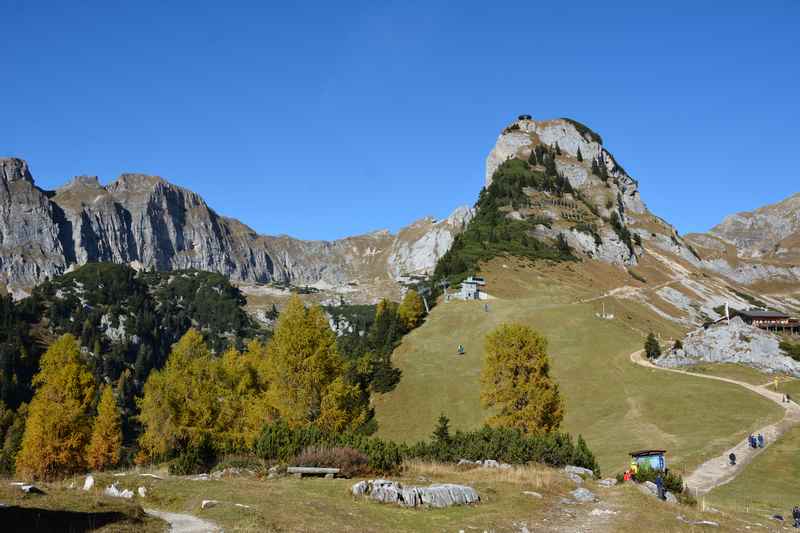 Mit der Rofanseilbahn auf den Berg und zum Gschöllkopf wandern im Rofan