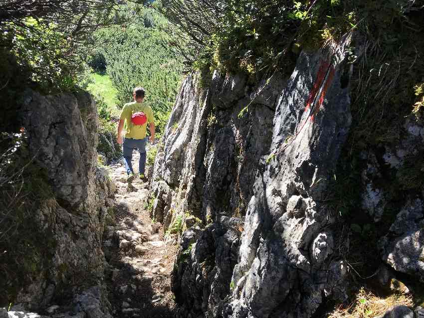 Toll - der Steig zur Haidachstellwand durch die Felsen!