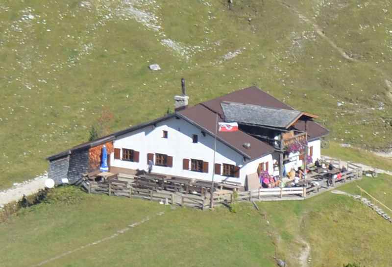 Das Hallerangerhaus ganz hinten im Hinterautal, im Karwendel