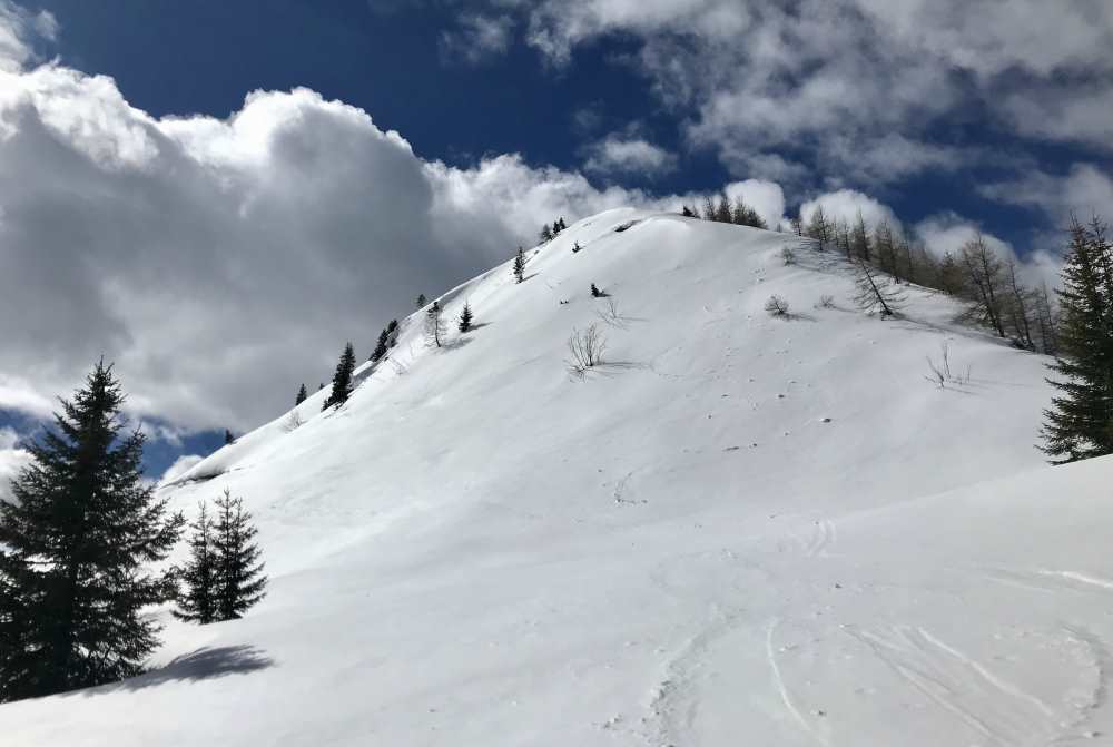 Der letzte Anstieg auf den Gipfel der Hochplatte im Karwendel