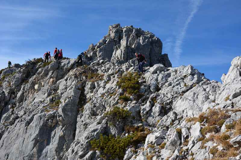 Der Hundskopf Klettersteig am Gipfel