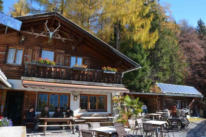 Die Jausenstation Brunntal im Karwendel, eine Hütte in Zirl