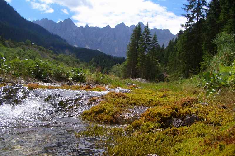  Durch das Johannestal mountainbiken zum Kleinen Ahornboden im Naturpark Karwendel 