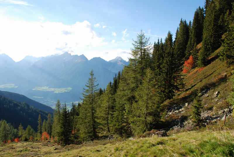 Auf dem Kellerjoch wandern am Bürgermeistersteig, Tuxer Alpen