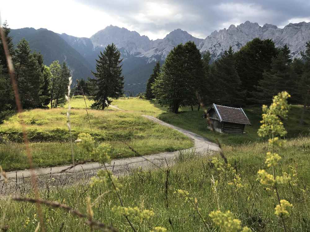 Mittenwald Sehenswürdigkeiten: Auf dem Kranzberg hast du diesen Ausblick zum Karwendel