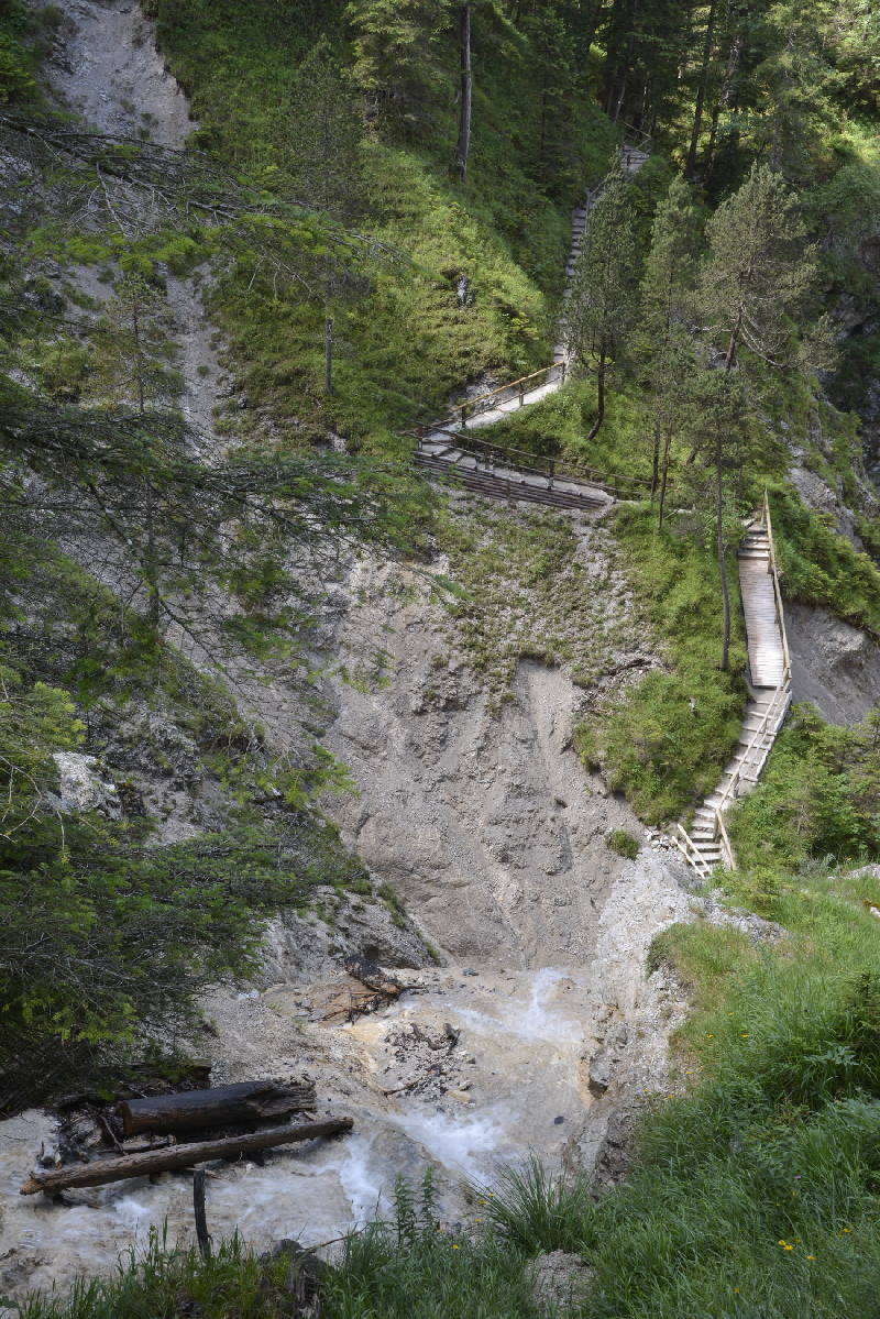 Krün wandern: Die Hüttlebachklamm auf dem Weg zum Soiernsee