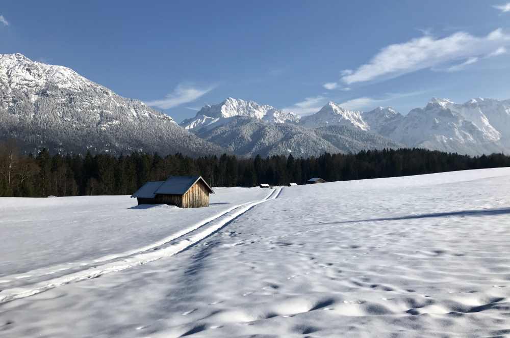 Mittenwald winterwandern - in den Buckelwiesen