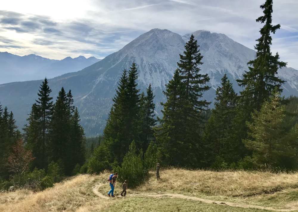 Das ist der Blick zur hohen Munde - eine tolle Bergtour in Leutasch