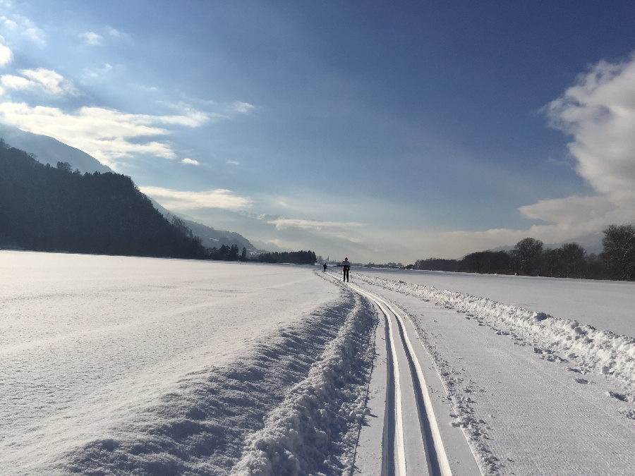 Loipe Schwaz in Tirol - in den Schwazer Feldern langlaufen