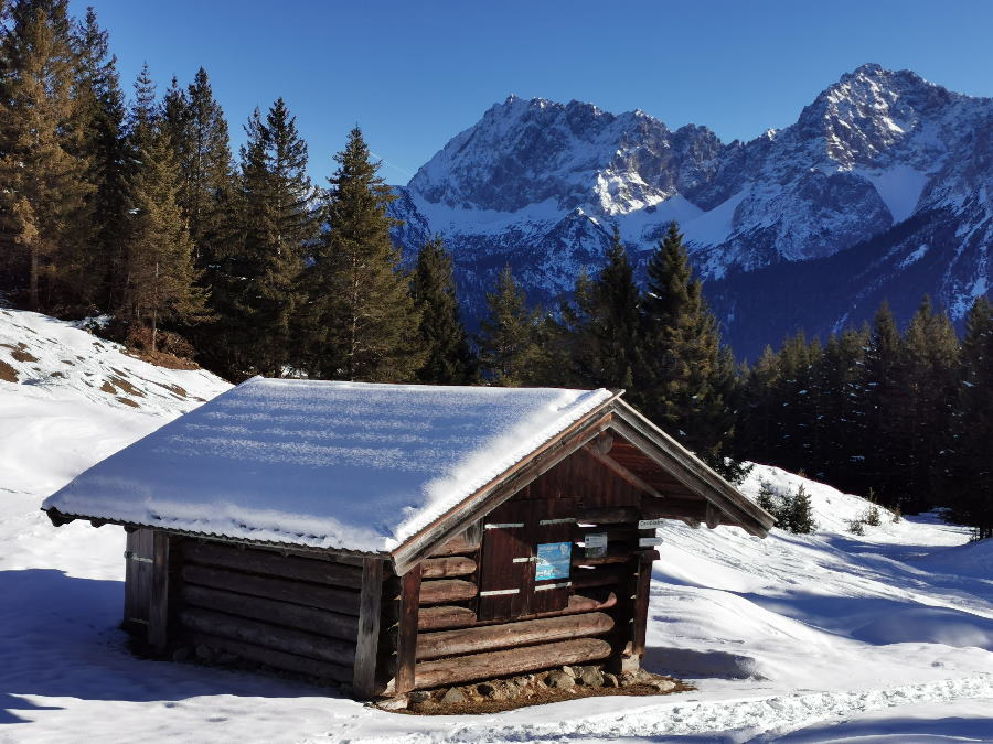 Winter am Kranzberg - mit Blick auf das Karwendel