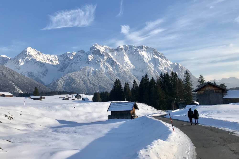 Mittenwald winterwandern - in den Buckelwiesen