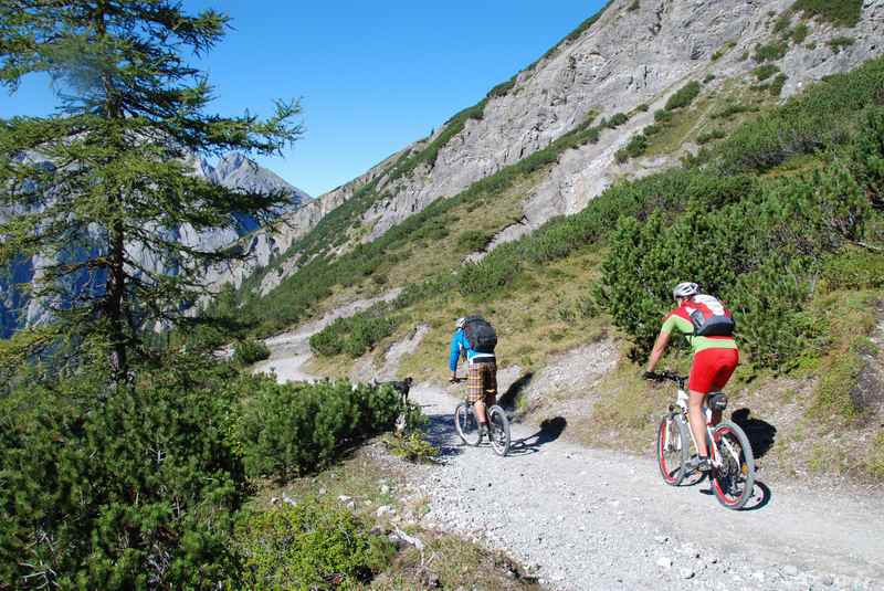 Schön Mountainbiken im Karwendelgebirge rund um Schwaz, Tirol