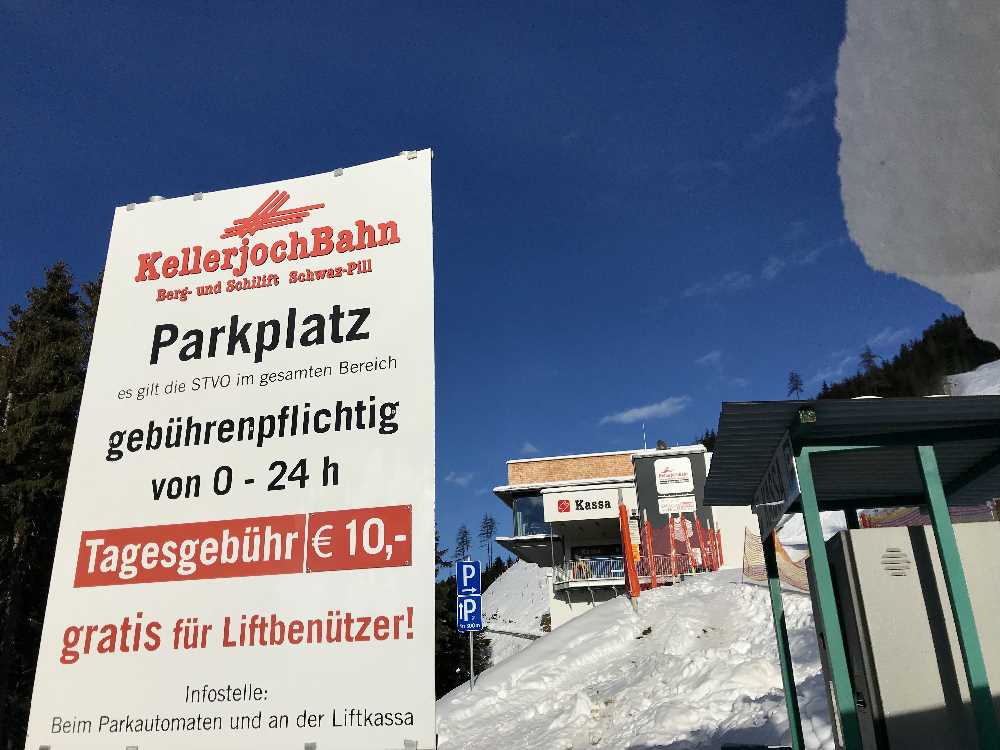 Günstig parken am Kellerjoch? Die Parkgebühr am Kellerjochbahn Parkplatz