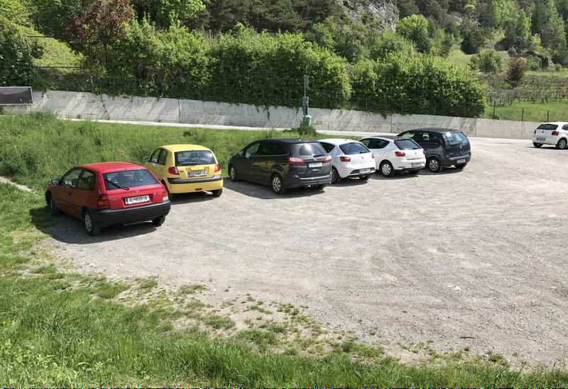 Das ist Ehnbachklamm Parkplatz in Zirl - Ausgangspunkt für deine Klammwanderung