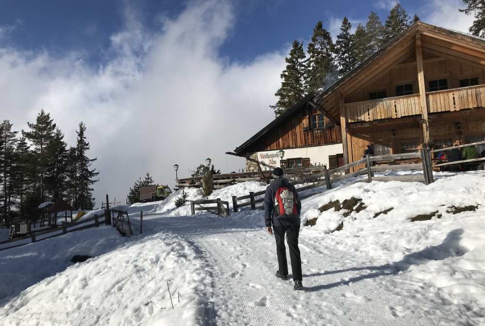 Die letzten Meter zur Reitherjochalm im Karwendel 