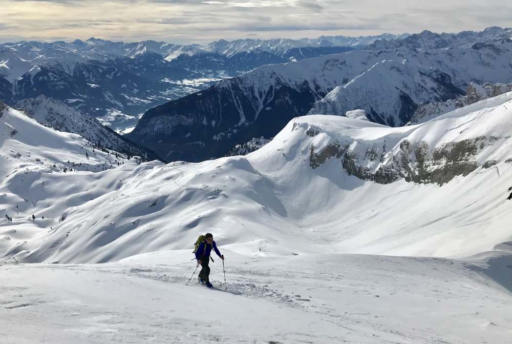 Im Winter mag ich diese aussichtsreichen Skitouren im Rofan 