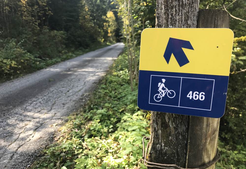 Das Mountainbike aus dem Auto und gleich hier auf der Forststraße hinauf zur Rotwandhütte