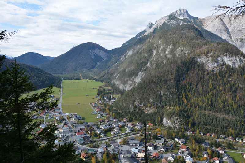 Und das ist der Blick auf die andere Seite bei der leichten Scharnitz Wanderung 