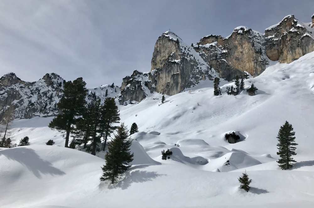 Beste Bedingungen zum Schneeschuhwandern: Im Rofan in Tirol