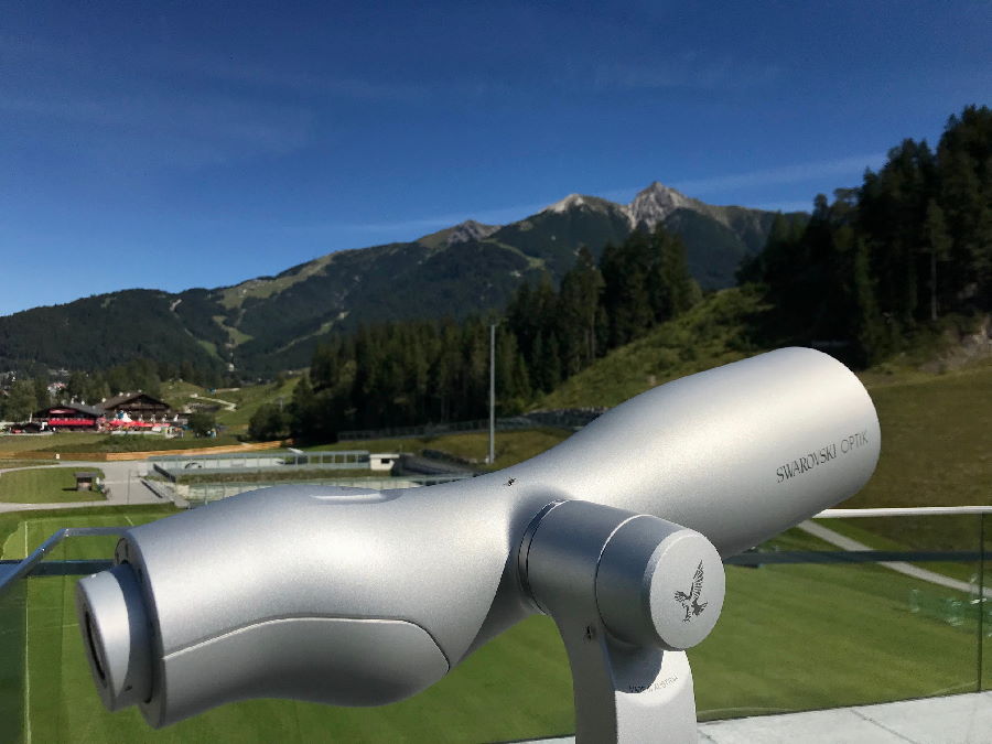 Seefeld Sehenswürdigkeiten: Das große Fernrohr auf dem WM Turm