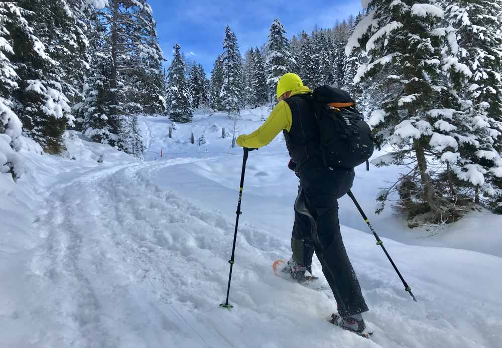 Diesen Schneeschuhwanderer habe ich im Satteltal bei Leutasch getroffen